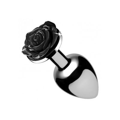 XR Brands Black Rose - Butt Plug - Large