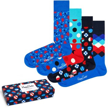 Happy socks 4 stuks Navy Gift Box 650