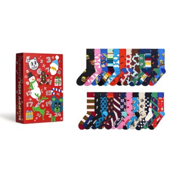 Happy Sock Advent Calendar Socks Gift Set 24 stuks