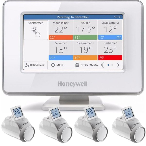 Honeywell Home Evohome Slimme Thermostaat WiFi 4-zones Aan/uit