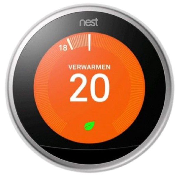 Google Nest Learning Thermostaat 3e Generatie RVS