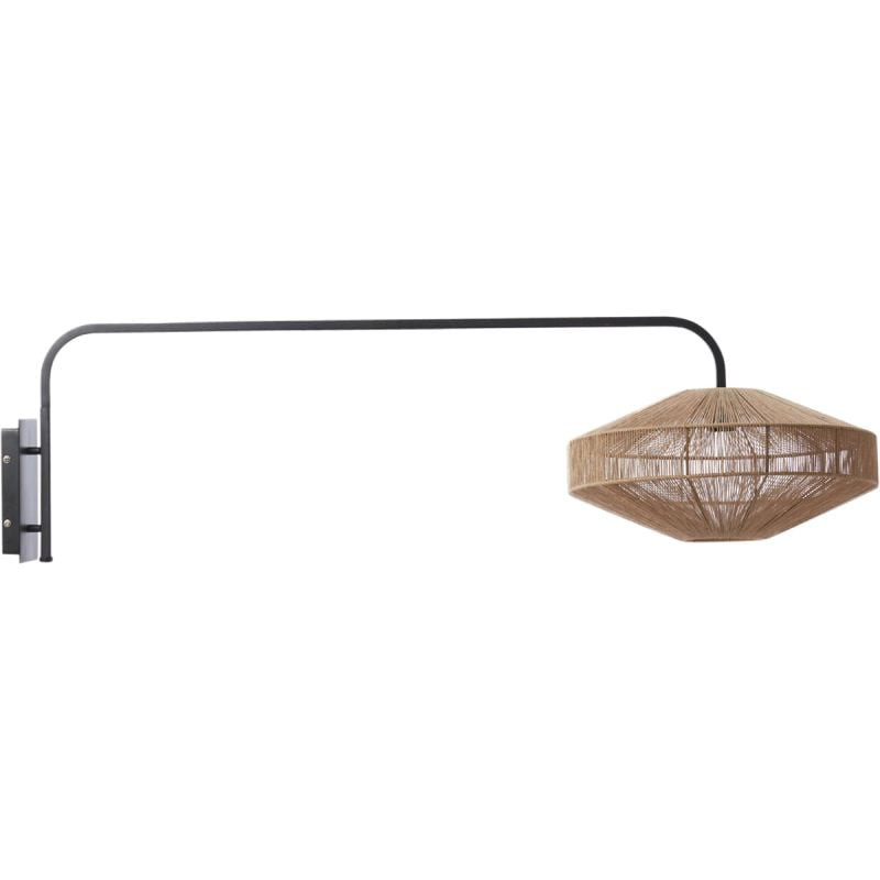 Wandlamp D43x115 cm Lyra naturel+mat zwart