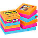 Post-it Super Sticky Notes 48 x 48 mm Blauw, oranje, roze 12 Stuks 