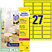 AVERY Zweckform L6004-25 Verwijderbare etiketten Neon geel 63,5 x 29,6 mm 25 Vellen 