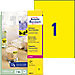 AVERY Zweckform L6006-25 Verwijderbare etiketten A4 Neon geel 210 x 297 mm 25 Vellen 