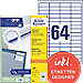 AVERY Zweckform Multifunctionele Etiketten 3667 Ultragrip Wit A4 48,5 x 16,9 mm 100 Vellen 