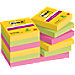 Post-it Super Sticky Notes 48 x 48 mm Geel, groen, paars 12 Stuks 