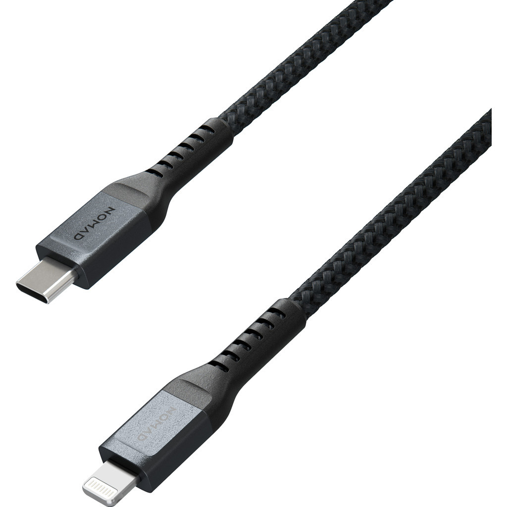 Nomad Usb C naar Lightning Kabel 1,5m Kevlar®  Zwart