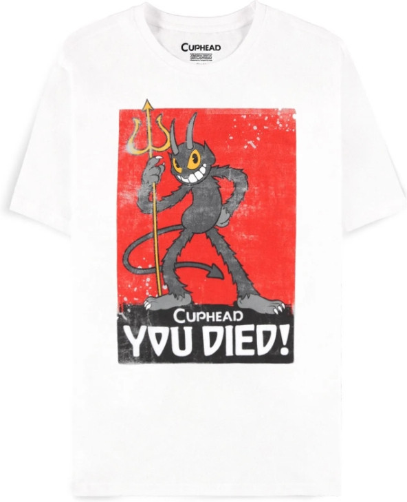 Cuphead - You Died! White Men's Short Sleeved T-shirt