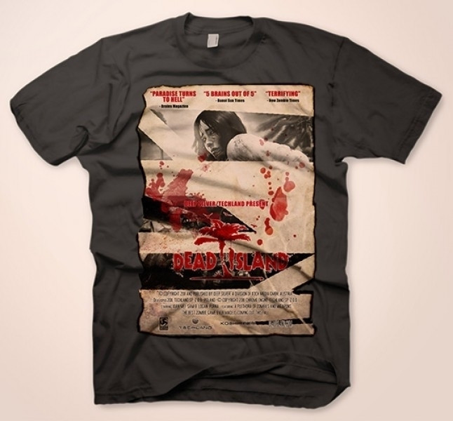T-Shirt Dead Island - Vintage Poster, Charcoal,