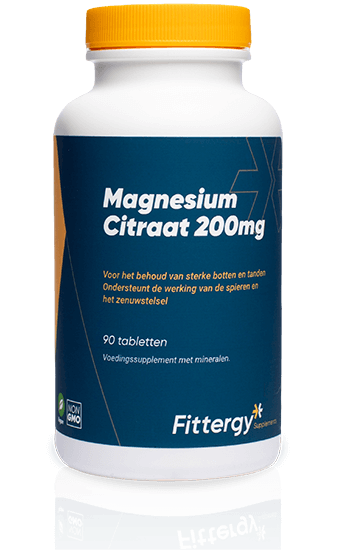 Magnesiumcitraat 200 mg (90 tabletten) - Fittergy