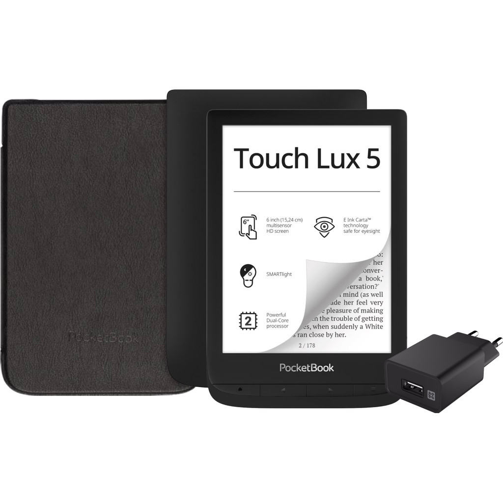 Pocketbook Touch Lux 5 Ink Zwart + Accessoirepakket