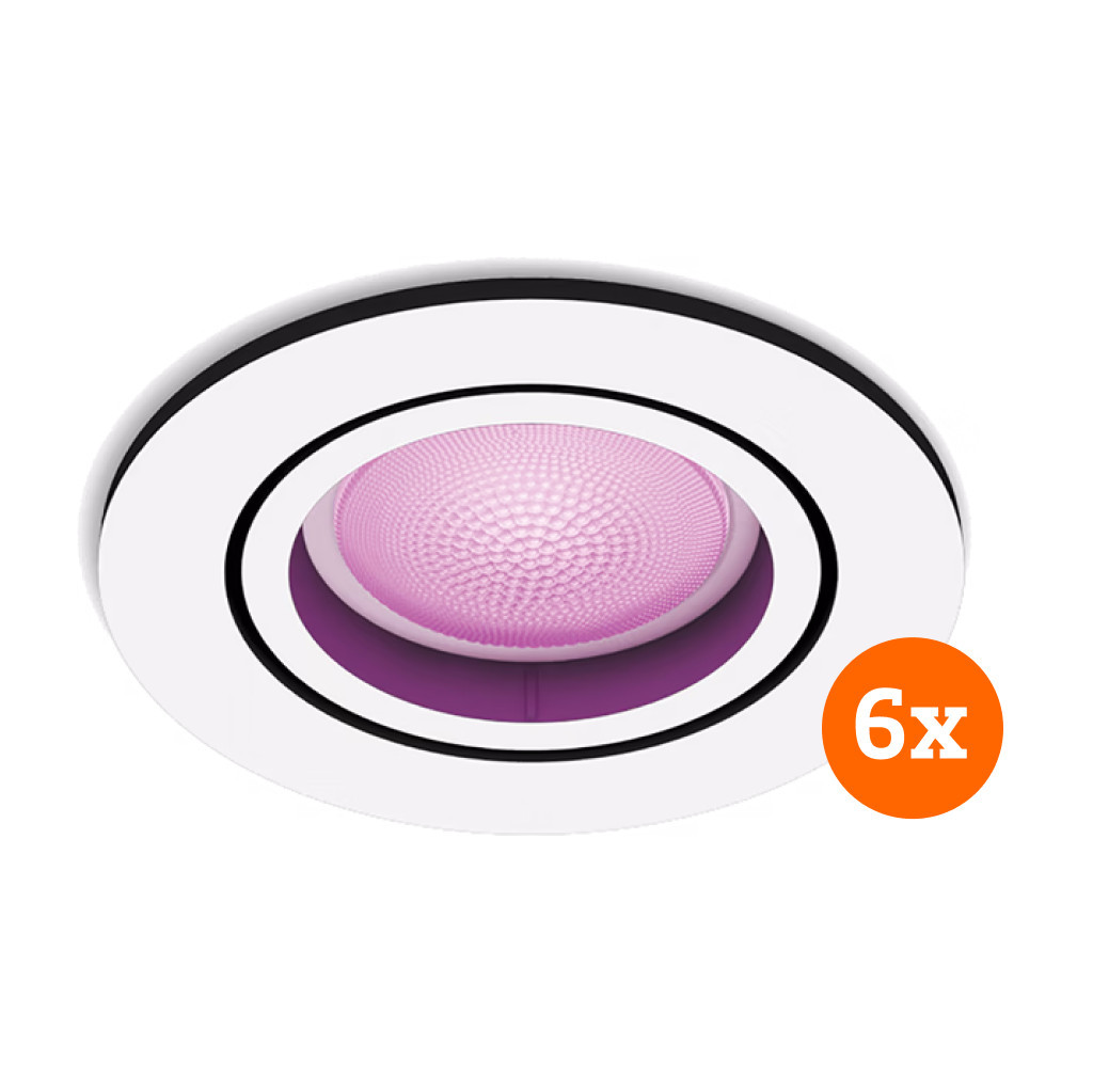 Philips Hue Centura inbouwspot White and Color rond Wit 6-pack