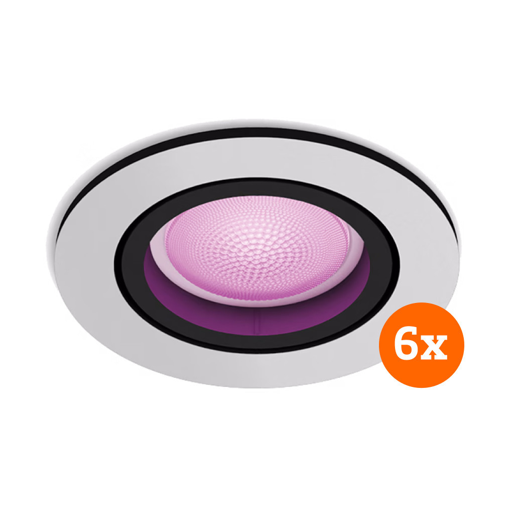 Philips Hue Centura inbouwspot White and Color rond Aluminium 6-pack