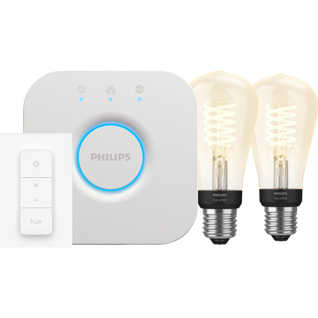 Philips Hue Filament White Edison E27 2-Pack Startpakket
