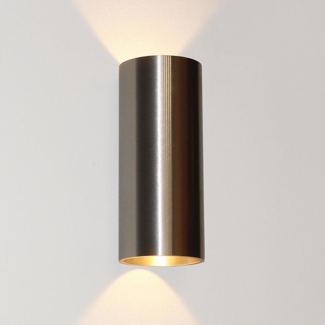 Artdelight Wandlamp Brody 2 lichts H 18 cm aluminium