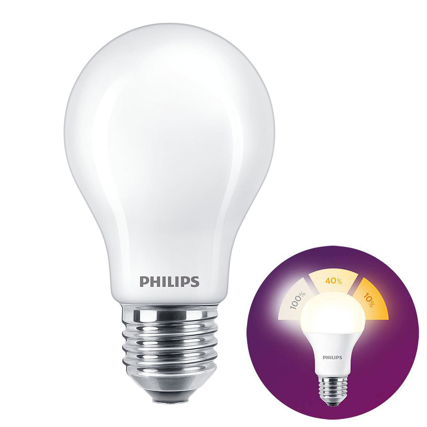 Philips LED E27 lamp 7.5 Watt Philips SceneSwitch DIM