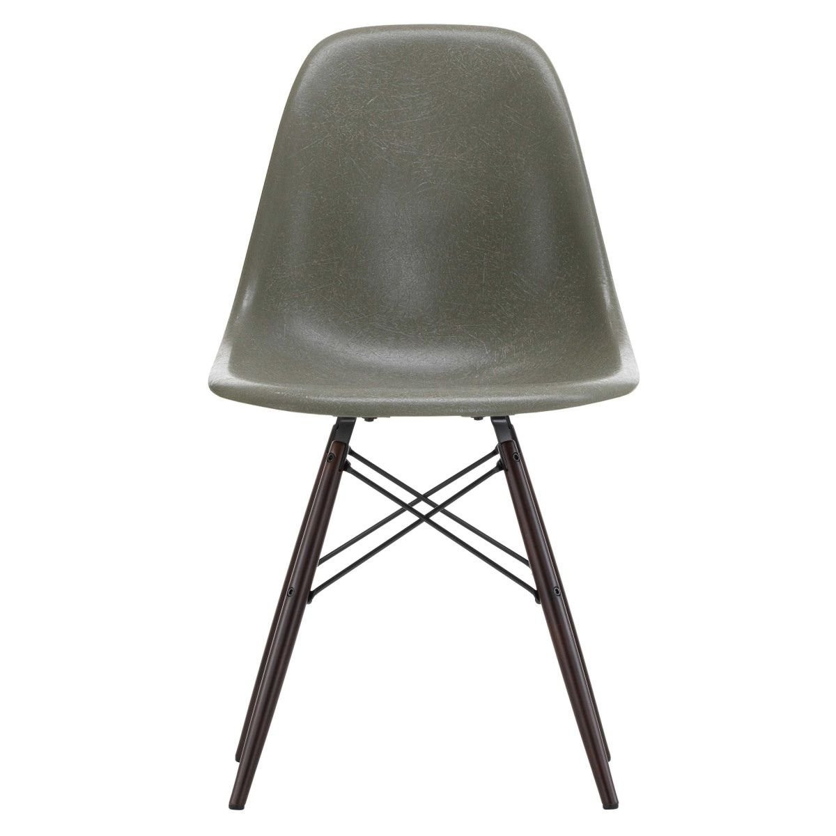 Vitra Eames Fiberglass Chair DSW - Raw Umber/Esdoorn Donker