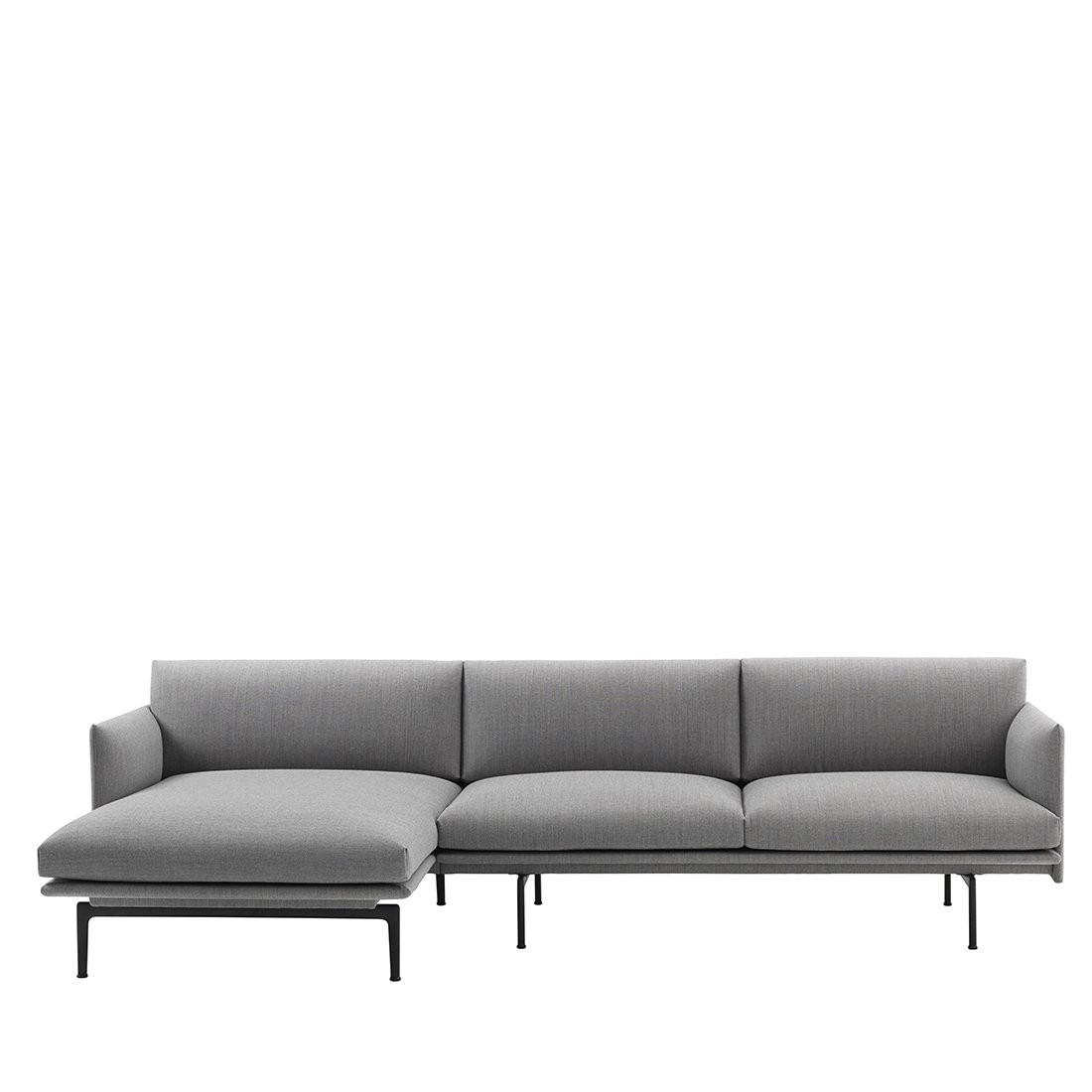 Muuto Outline Bank met Chaise Longue Links - Fiord 151