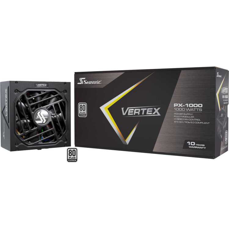 Seasonic Vertex PX-1000, 1000W voeding 3x PCIe, kabelmanagement