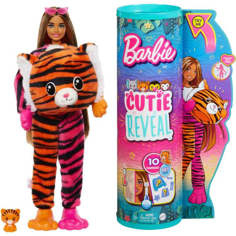 Mattel Barbie Cutie Reveal Jungle - Tijger pop