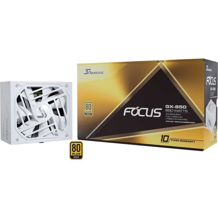 Seasonic FOCUS-GX-850, 850W voeding 1x 12VHPWR, 3x PCIe, kabelmanagement
