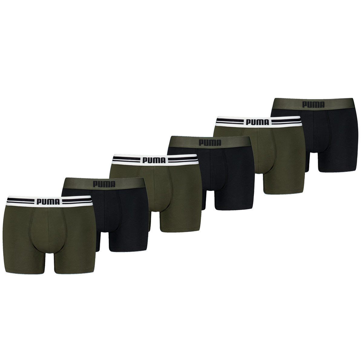 Puma Boxershorts Everyday Placed Logo 6-pack Forest Night-M