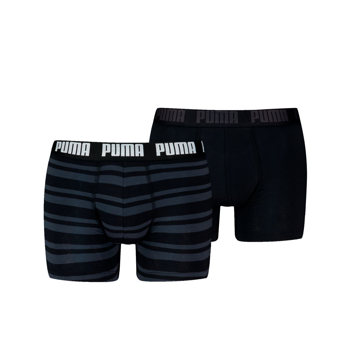 Puma Boxershorts Everyday Heritage Stripe 2-pack Black / Black-M