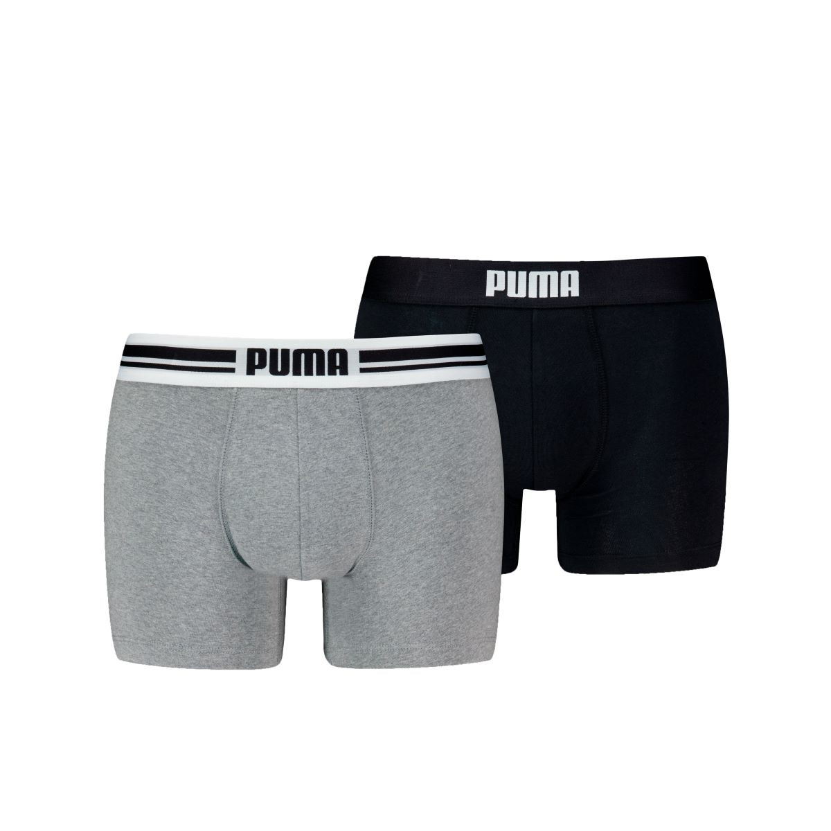 Puma Boxershorts Everyday Placed Logo 2-pack Grey Melange / Black-M