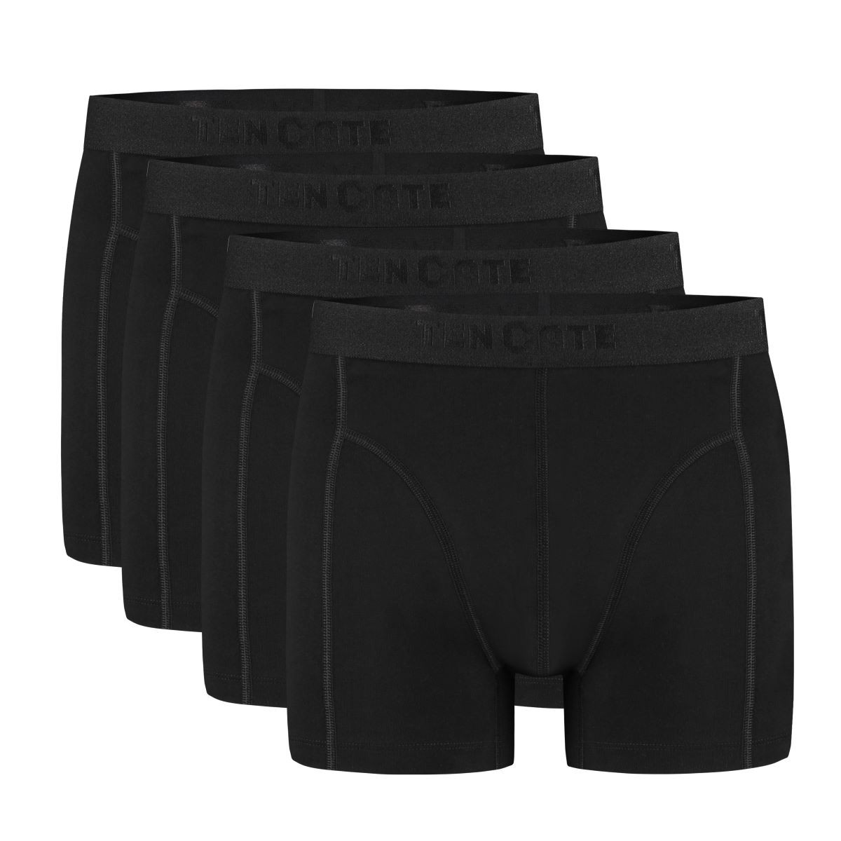 Ten Cate Boxershorts Organic Cotton 4-pack Zwart-XXL