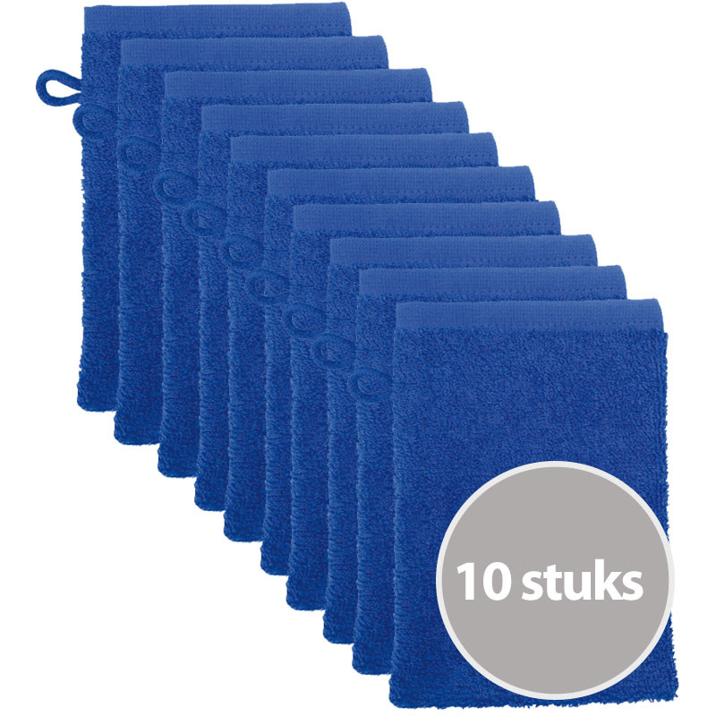 The One Voordeelpakket Washandjes Royal Blue - 10 stuks