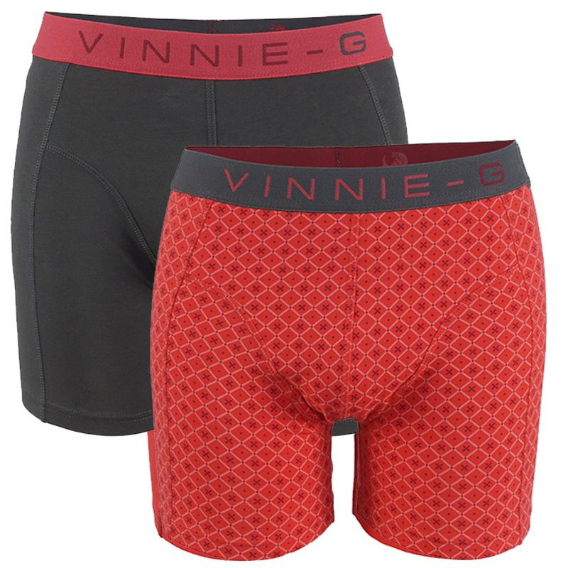 Vinnie-G Flamingo boxershorts 2-pack Antraciet/Print-M