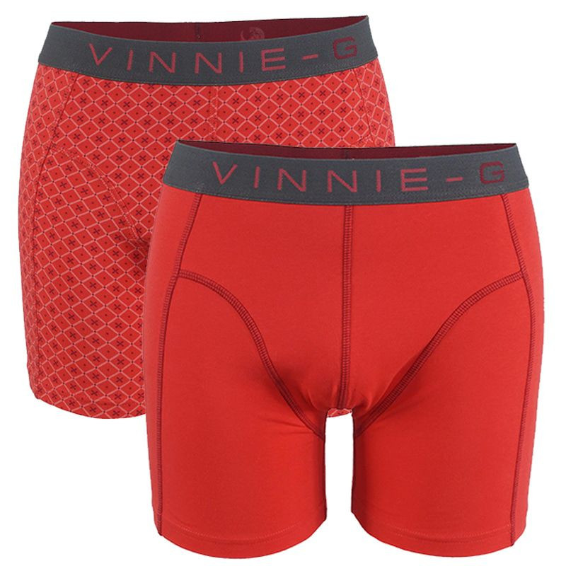 Vinnie-G Flamingo boxershorts 2-pack Rood/Print-S