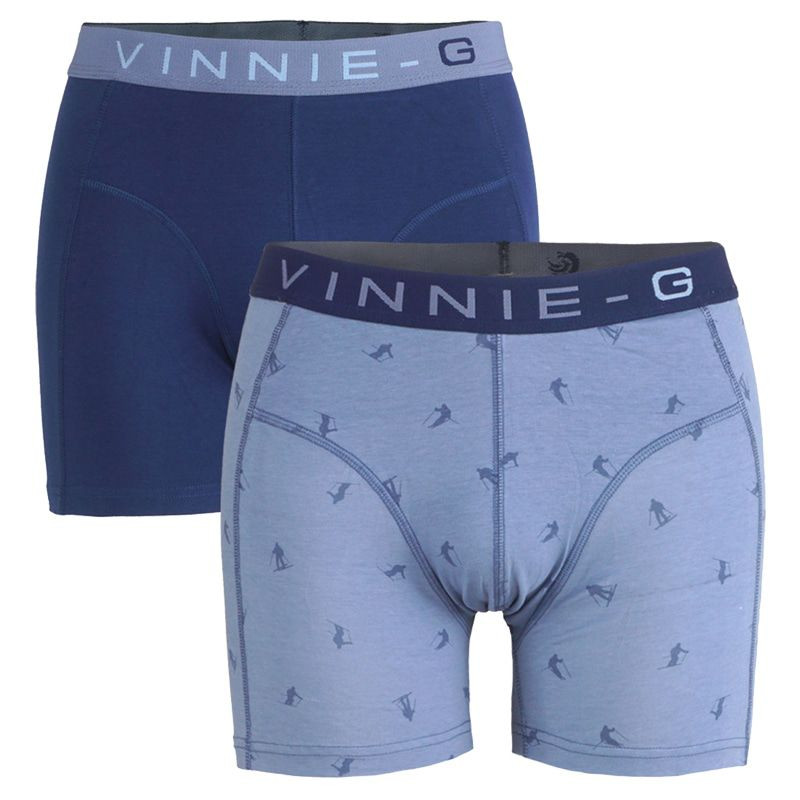 Vinnie-G boxershorts Ski Dark - Print 2-pack -L