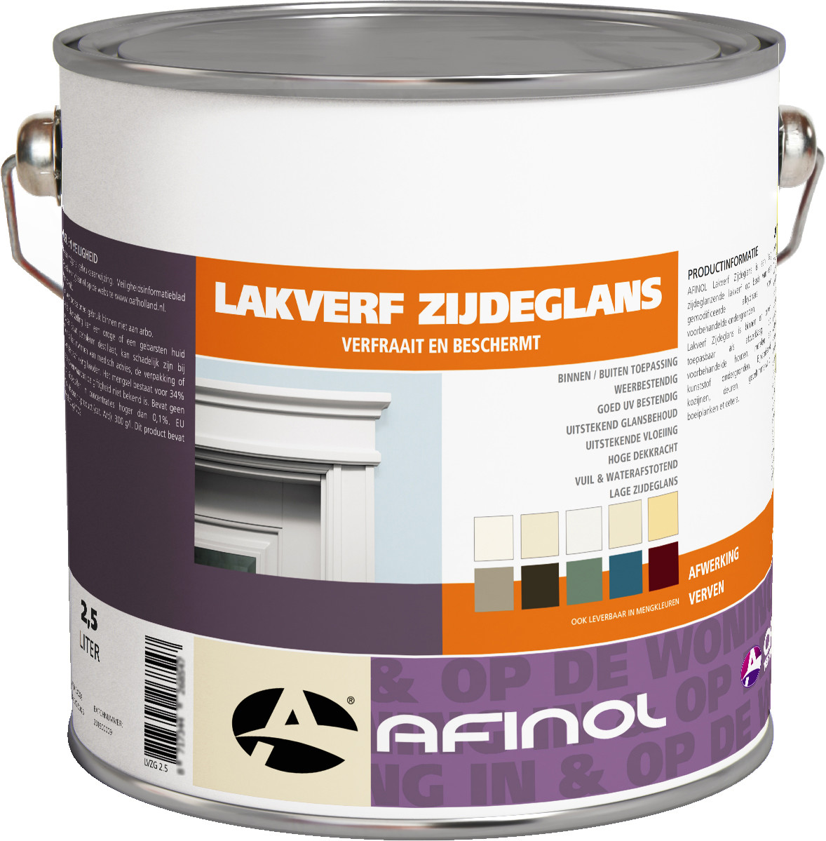 Afinol Zijdeglans Lakverf 2,5 liter