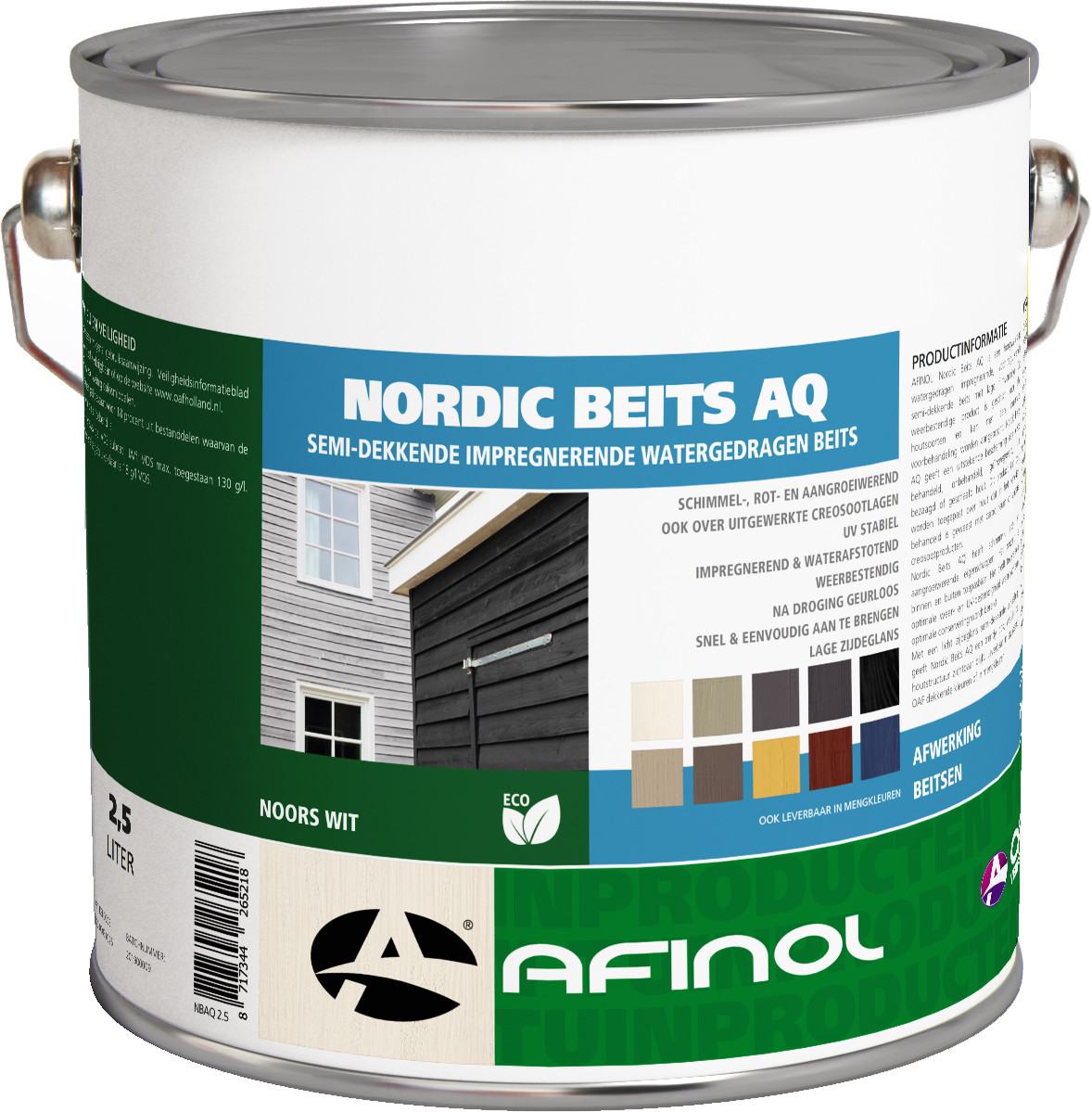 Afinol Nordic Beits AQ Noors Wit 2,5 liter