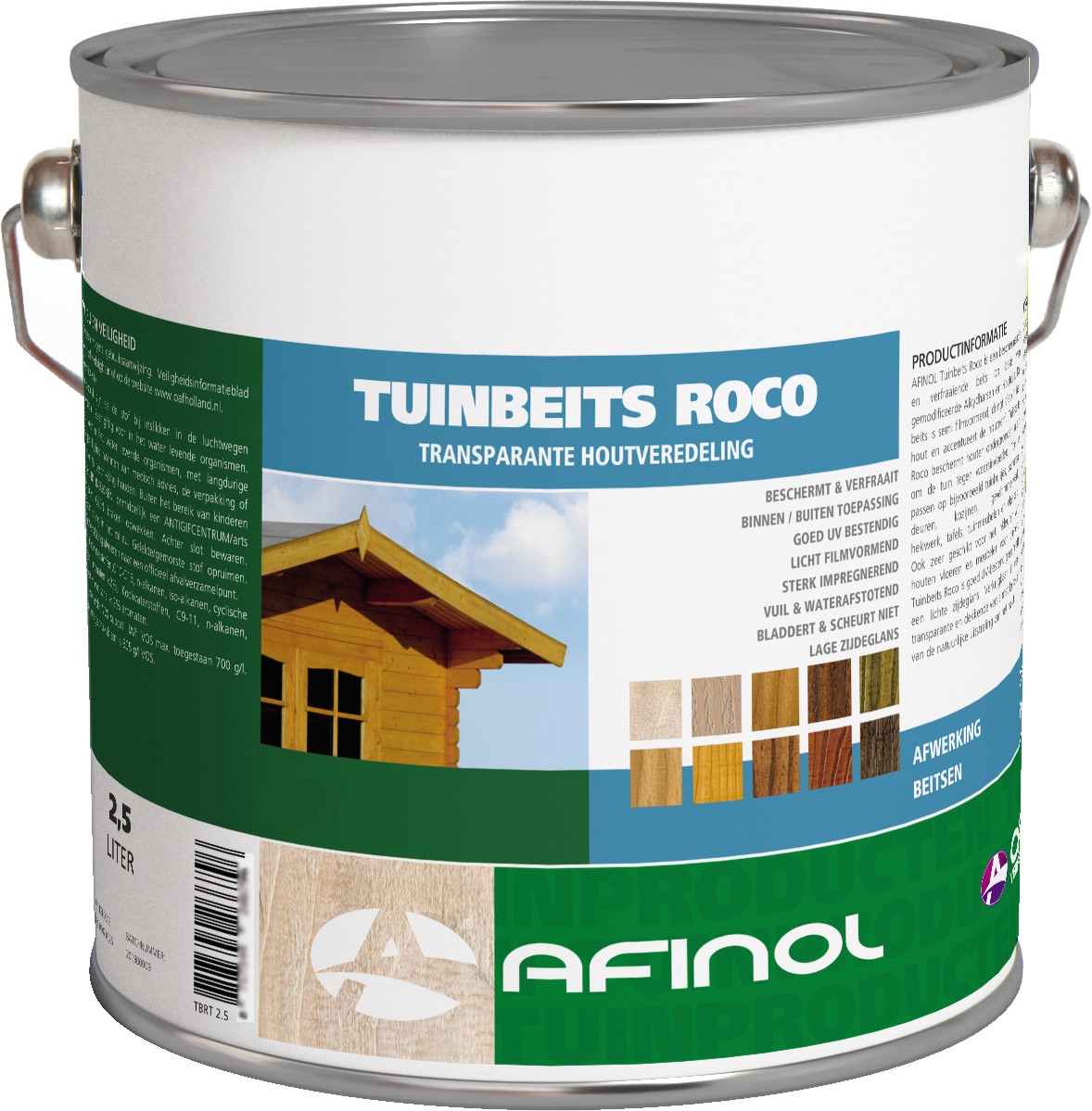 Afinol Tuinbeits Roco Transparant Ebben 2,5 liter