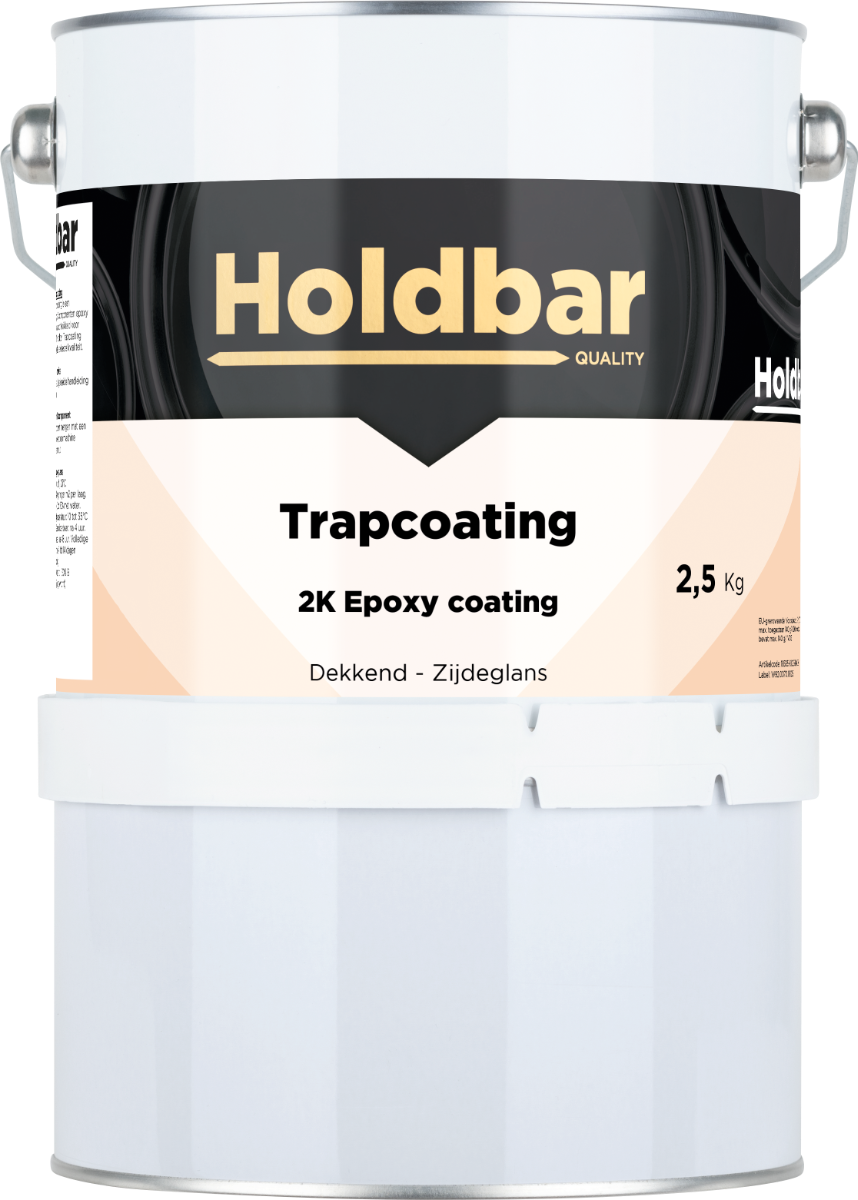 Holdbar Trapcoating Gitzwart (RAL 9005) 2,5 kg