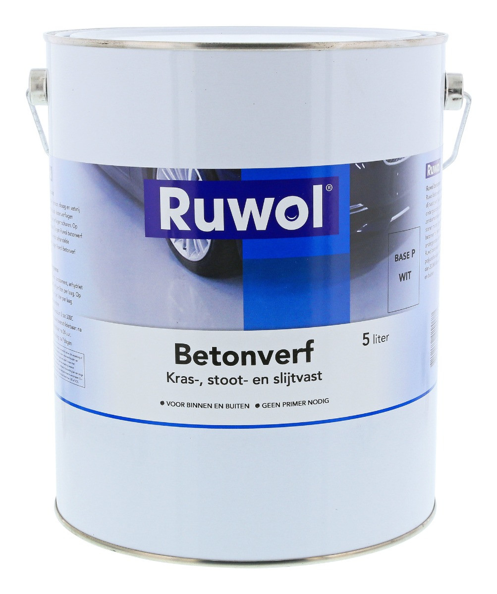 Ruwol Betonverf Heldergeel (RAL 1021) 5 liter