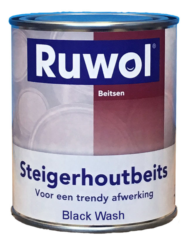 Ruwol Steigerhoutbeits Black Wash 750 ml