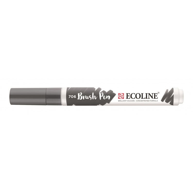 Royal Talens Ecoline Brushpen Donkergrijs