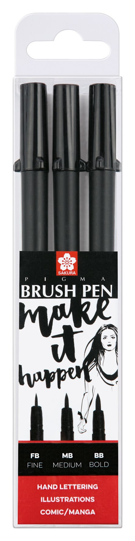 Sakura Pigma Brush Pen Set - 3 stuks