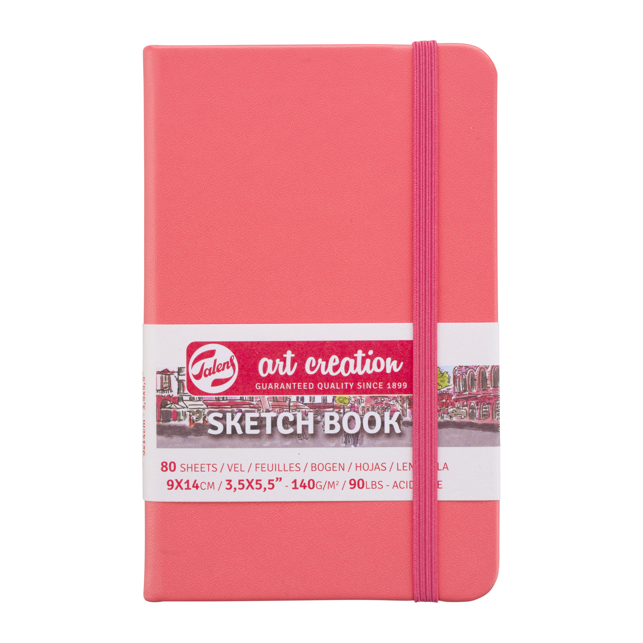 Royal Talens Art Creation Schetsboek Coral Red - 9 x 14 cm - 140 gram