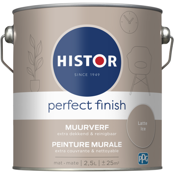 Histor Perfect Finish Muurverf Mat - Latte Ice - 2,5 liter