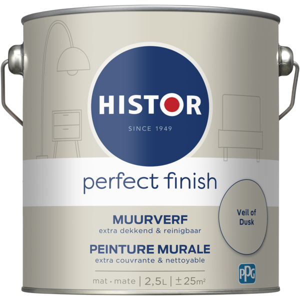 Histor Perfect Finish Muurverf Mat - Veil of Dusk - 2,5 liter