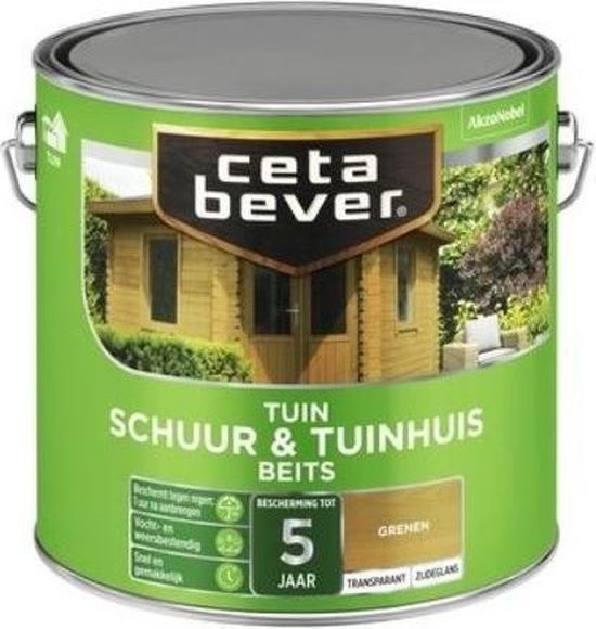 Cetabever Schuur en Tuinhuis Beits Transparant Zijdeglans - Grenen