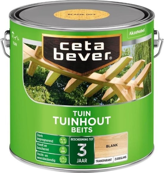 Cetabever Tuinhout Beits Transparant Zijdeglans - Blank