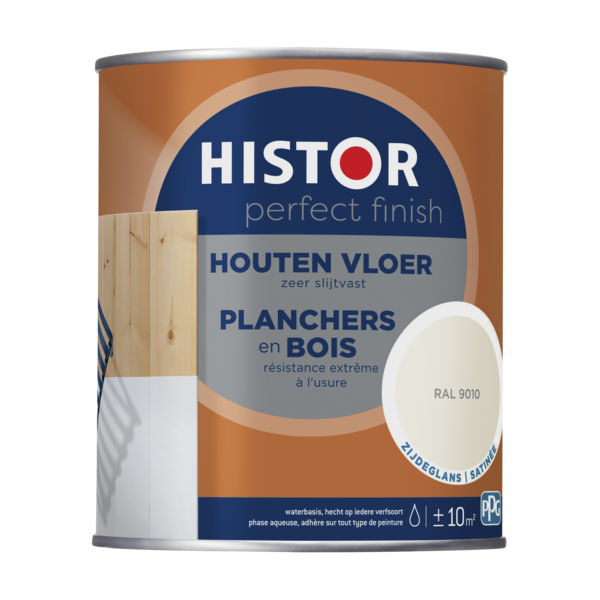 Histor Perfect Finish Houten Vloer Zijdeglans - Ral 9010