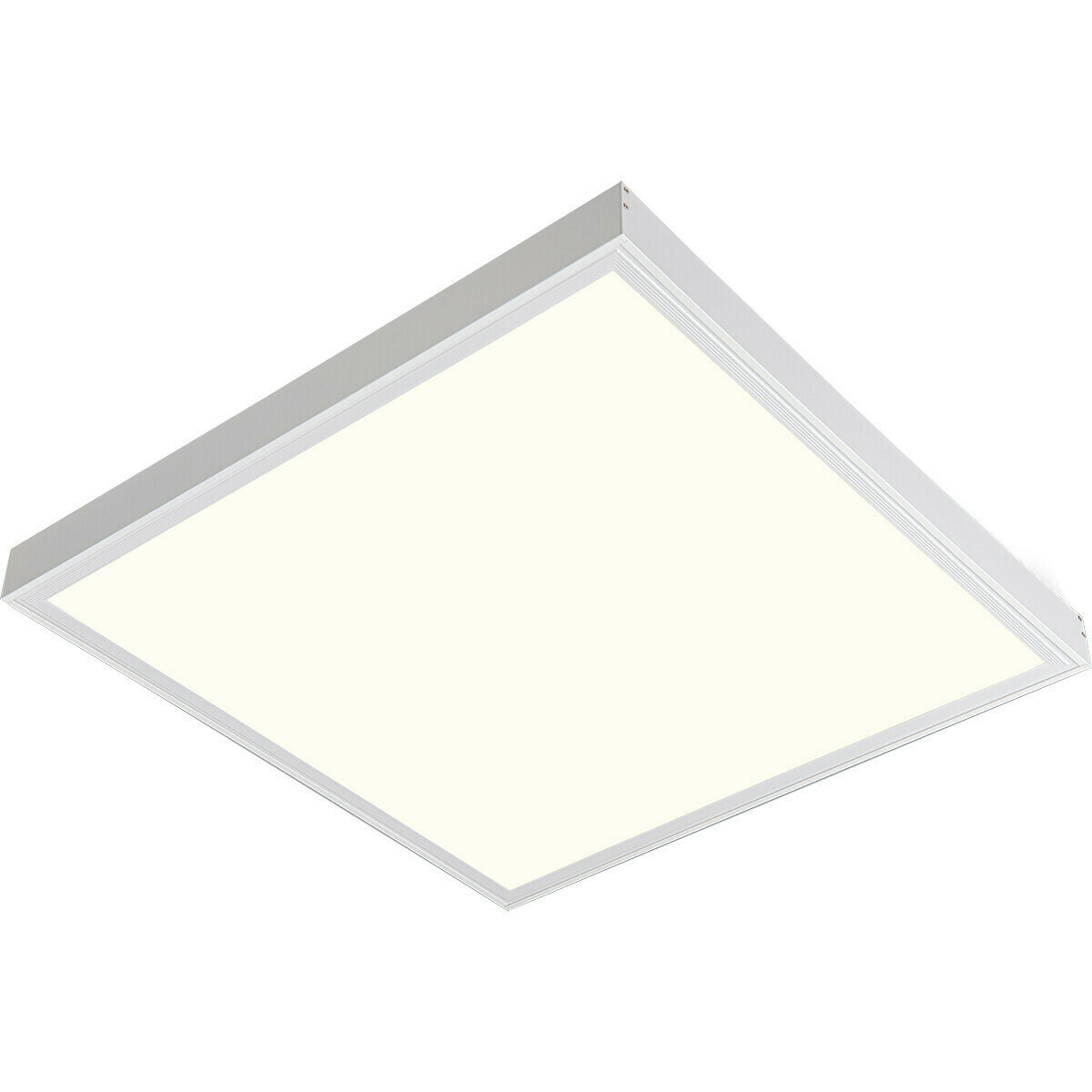 LED Paneel - Aigi Limno Slim - 60x60 - Natuurlijk Wit 4000K - 32W - Smart LED - Slimme LED - Dimbaar - Opbouw Vierkant - Mat Wit - Flikkervrij