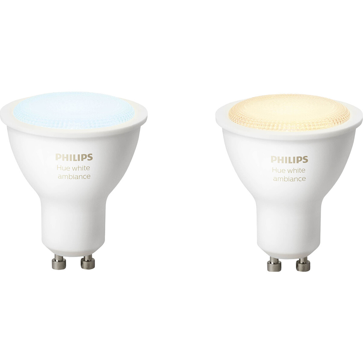 PHILIPS HUE - LED Spot GU10 - White Ambiance - Bluetooth - Duo Pack